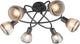 Trio tarifa - plafondlamp - zwart mat - excl. 6x e14 4 w - plafondbevestiging