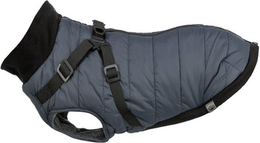 Trixie hondenjas pontis blauw - geïntegreerd tuig, fleece voering - 36 cm