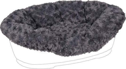 Flamingo hondenkussen tuck cuddly grijs xl – 92x61x26 cm – elastische pluche hoes – perfect voor tuck hondenmand –