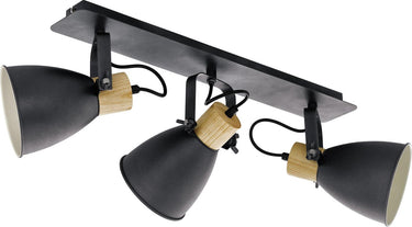 Eglo coswarth spot - e27 - 67 cm - hout - zwart bruin - fsc hout