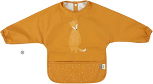 Trixie afwasbare slab met mouwen - mr. fox - slab voor kinderen - 100% recycled polyester - eenvoudig schoon - oranje