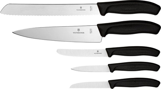 Victorinox keukenset messenset - 5-delig - rvs lemmet - kunststof heft