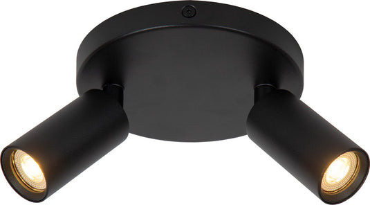 Lucide ritmo - plafondspot (plafondlamp) - ø 15 cm - 2xgu10 (mr11) - zwart