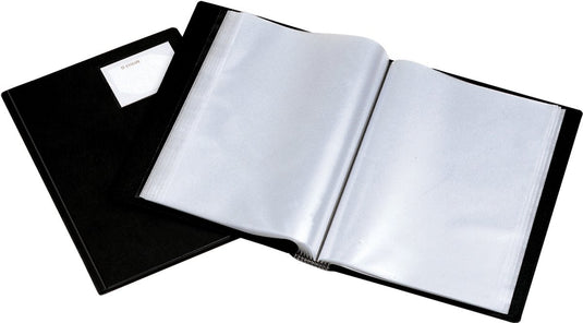 Esselte 54674, presentatiemap, a4, kunststof, polypropyleen (pp), polyvinyl chloride (pvc), zwart, 24 vakken, 240 mm