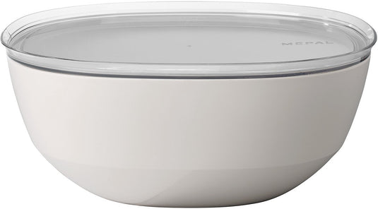 Mepal serveerschaal met deksel silueta - 5000 ml - saladeschaal - nordic white