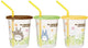 Semic ghibli - my neighbor totoro - set van 3 glazen met rietjes
