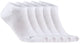 Craft active footies 5-pack unisex sportsokken - wit 46-48