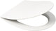 Plieger nola kansas slim toiletbril - d-vorm wc bril - duroplast - mat wit - met deksel - softclose - rvs bevestiging