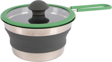 Bo-camp - steelpan - met deksel - opvouwbaar - siliconen - 1