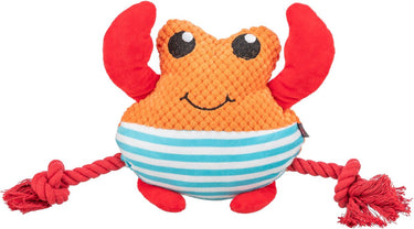 Trixie krab met flostouw oranje