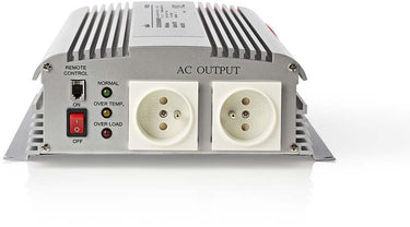 Nedis auto omvormer 1700w – 12v 230v – 2x stopcontact – gemodificeerde sinusgolf – schroefaansluiting – spanningsomvormer