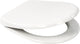 Plieger uni toiletbril - universele vorm wc bril - duroplast - wit - met deksel - softclose - quick release - rvs bevestiging