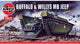Airfix modelbouwpakket militaire voertuigen - 02302v buffalo - willys mb jeep plastic - 1:76 - modelbouw