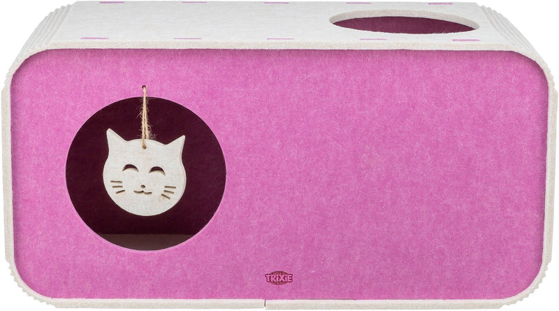 Load image into Gallery viewer, Trixie speelbox merle vierkant vilt zand roze
