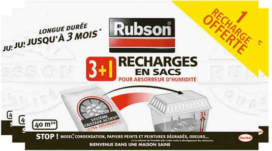 Rubson navullingen vochtopnemer 16 x 450g – geschikt voor 900g en 1kg vochtopnemers