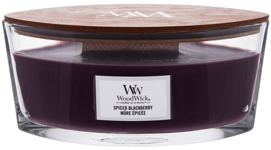 Woodwick heartwick flame ellipse geurkaars - spiced blackberry - 50 branduren
