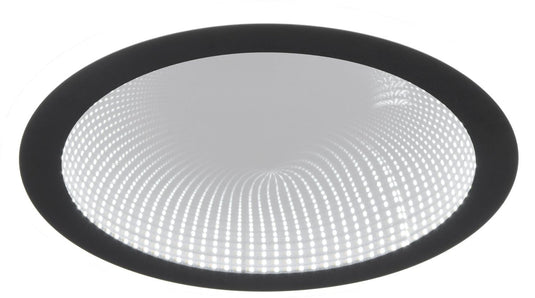Rl live your light reality glace - plafondlamp - zwart mat - incl. 1x smd 21,5 w - afstandsbediening - geintegreerde dimmer - traploos instelbare lichtkleur - nachtlampje - dimbaar met schakelaar - niet geschikt voor externe dimmer - geheugenfunctie - tim
