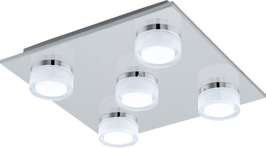 Eglo romendo 1 plafondlamp - led - 32 cm - chroom - dimbaar