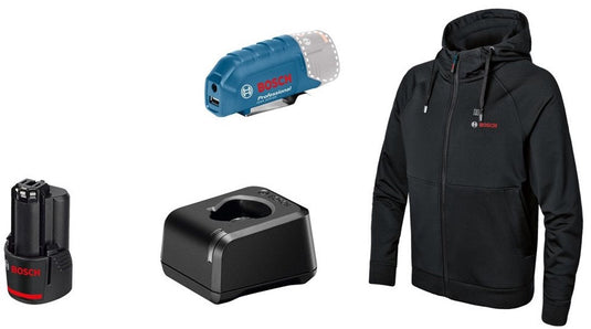 Bosch ghh 12+18v xa l kit verwarmde hoodie in doos - 06188000gd