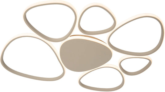 Lucide samling - plafonnière (plafondlamp) - led dimbaar - cct - 1x72w 2700k 4000k - taupe