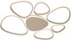 Lucide samling - plafonnière (plafondlamp) - led dimbaar - cct - 1x72w 2700k 4000k - taupe