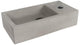 Differnz hura fontein - 38x18x9cm - rechthoek - 1 kraangat - beton - grijs