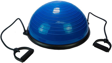 Tunturi balanstrainer bal - met fitness elastieken - blauw - incl. gratis fitness app