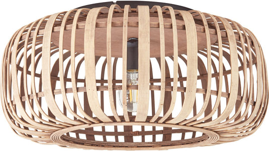 Brilliant woodrow - plafondlamp - e27 max 1x40w - bruin