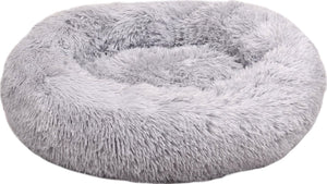 Flamingo hondenmand donut rond lichtgrijs 50cm