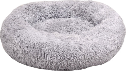 Flamingo hondenmand donut rond lichtgrijs 50cm