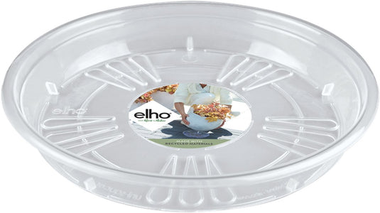 Elho uni-schotel rond 33 - schotel voor binnen buiten - ø 32.0 x h 4.2 cm - transparant