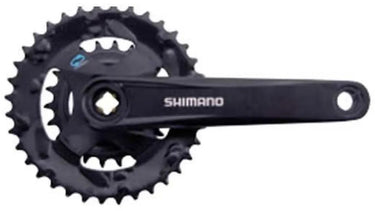 Shimano fc-m315-2 crankstel 36-22t - 170 mm - 2x7 8-speed - mtb trekking - zwart
