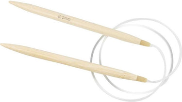 Creativ company creotime rondbreinaalden bamboe 8 mm 80 cm