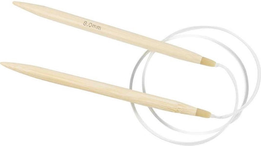 Creativ company creotime rondbreinaalden bamboe 8 mm 80 cm