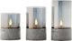Brilliant bougie batterij - tafellamp - led - flickering candle light set - grijs smoke - ip44