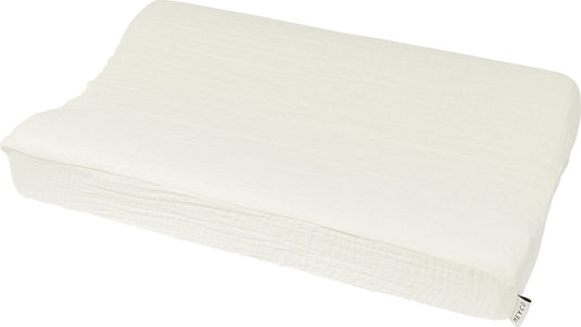 Meyco baby uni aankleedkussenhoes - pre-washed hydrofiel - offwhite - 50x70cm