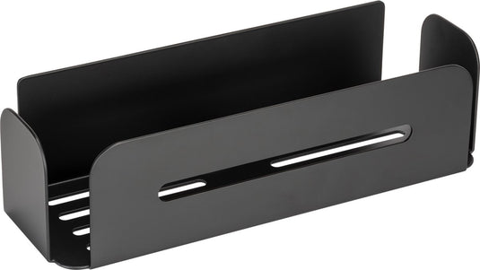 Wenko turbo-loc doucherek bivio mat zwart aluminium 30x10cm - badrek - douchemand - bevestigen zonder boren - zelfklevend - afgeronde hoeken