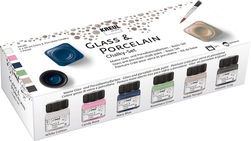 Load image into Gallery viewer, Creativ company kreul glas- en porseleinverf chalky set 6x20 ml
