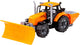 Cavallino tractor met sneeuw ploeg geel, schaal 1:32