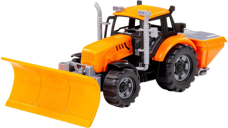 Load image into Gallery viewer, Cavallino tractor met sneeuw ploeg geel, schaal 1:32
