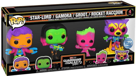Funko pop movies: guardians of the galaxy vol. 2 4-pack (black light)