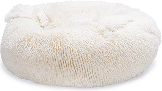 Beeztees yala - hondenmand - pluche - beige - dia. 50 cm
