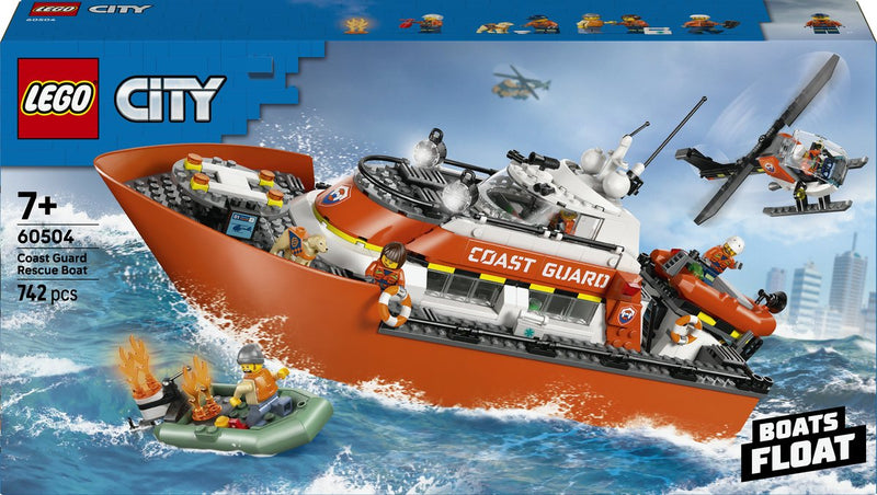 Afbeelding laden in galerijviewer, Lego city exploration - kustwacht reddingsboot - met helikopter
