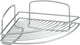 Metaltex onda badkamerrek hoekplank – 22x22x11 cm – zilver – metaal polytherm coating – 5 jaar garantie