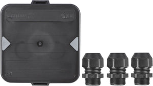 Attema kabeldoos m20 - zwart - 3 wartels - ip65