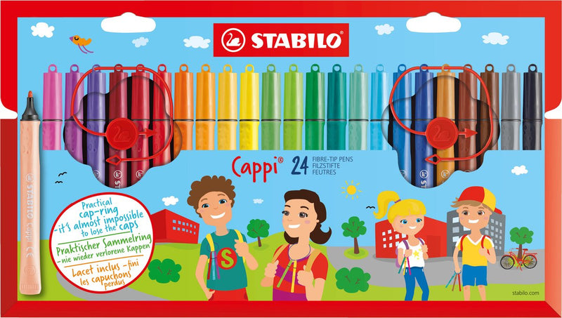 Load image into Gallery viewer, Stabilo cappi - viltstift - set met 24 stuks
