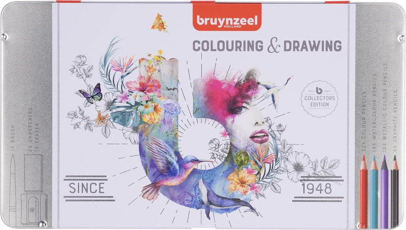 Load image into Gallery viewer, Bruynzeel kleur- en tekenset 70 delig
