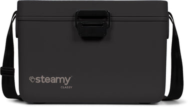 Steamy classy 12 - kleine koelbox incl. divider snijplank met schouderband - 12 liter - raven black