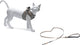 Beeztees parinca kattentuigje met looplijn - kattenharnas - nylon - lichtgrijs - borstomtrek 37-42 cm - nekomtrek 26-31 cm