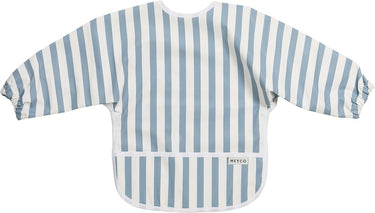 Meyco baby fat stripe mouwslab - jeans blue